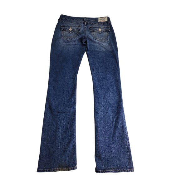 TRUE RELIGION WOMEN`S SLIM STRAIGHT WFLP JEANS SIZE 31 IN BKYM SAVAGE SALN - Picture 2 of 15
